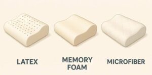 Подушки: латекс vs memory vs мікроволокно — тиск, тепло, ресурс