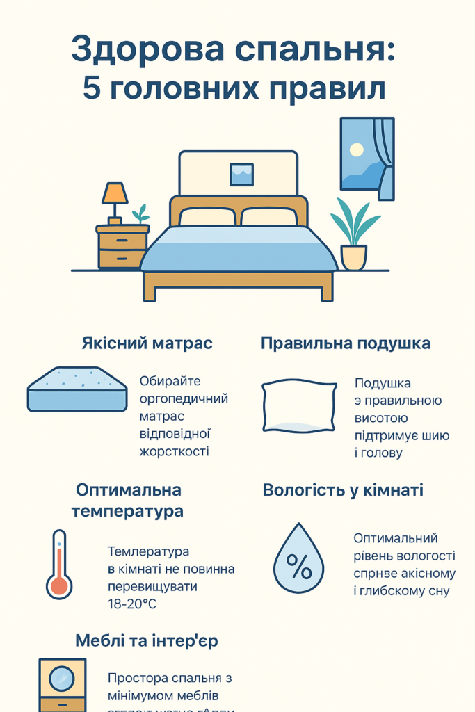 Чек-лист облаштування спальні для здорового сну