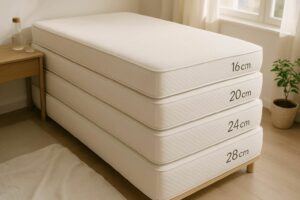 Товщина матраса 16/20/24/28 см: як змінюється підтримка й відчуття