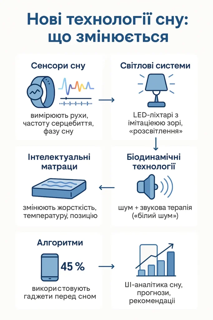 інфографіка нові технології сну 2025