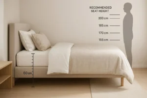 Яка висота ліжка з матрасом зручна: ергономіка посадки для різного зросту