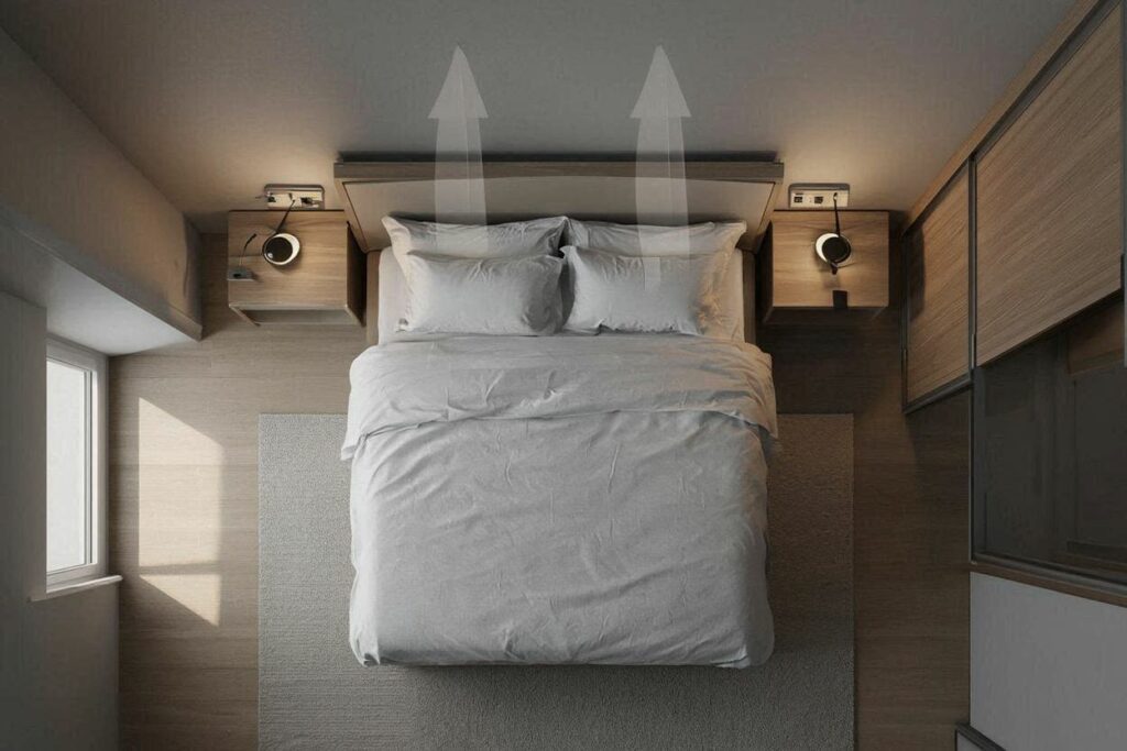 меблі навколо ліжка: оптимальні відстані