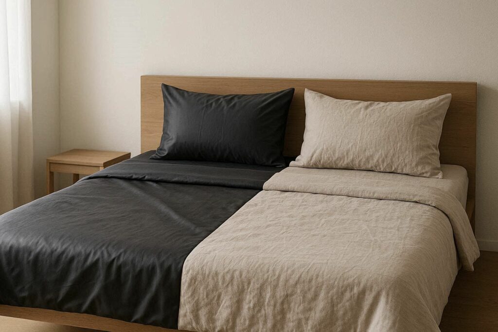 постільна білизна двох кольорів