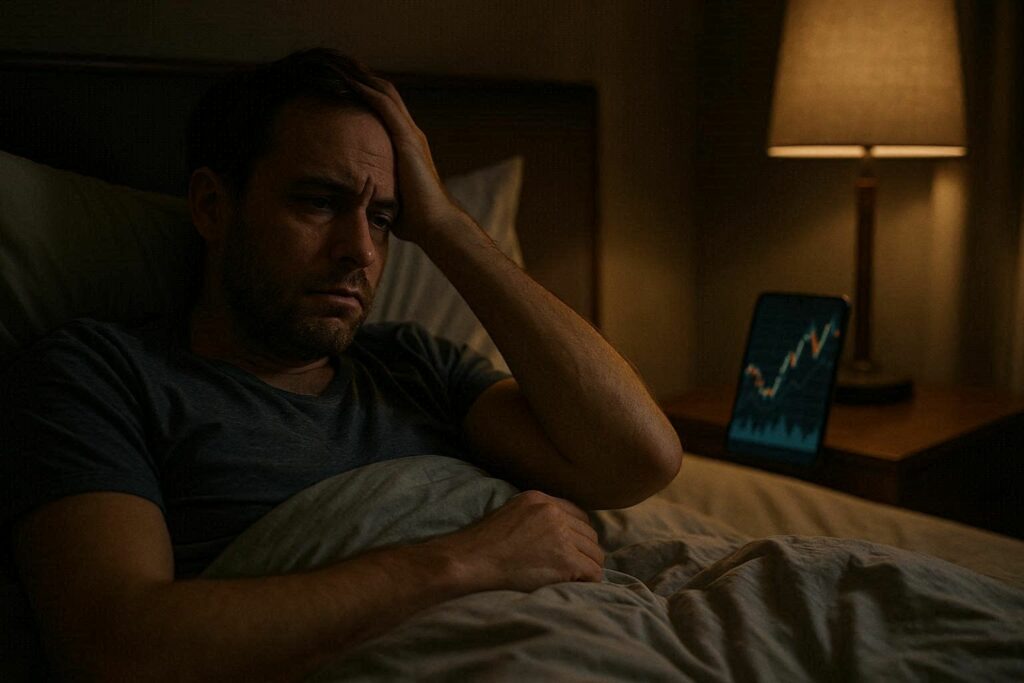 чоловік не може заснути через переживання